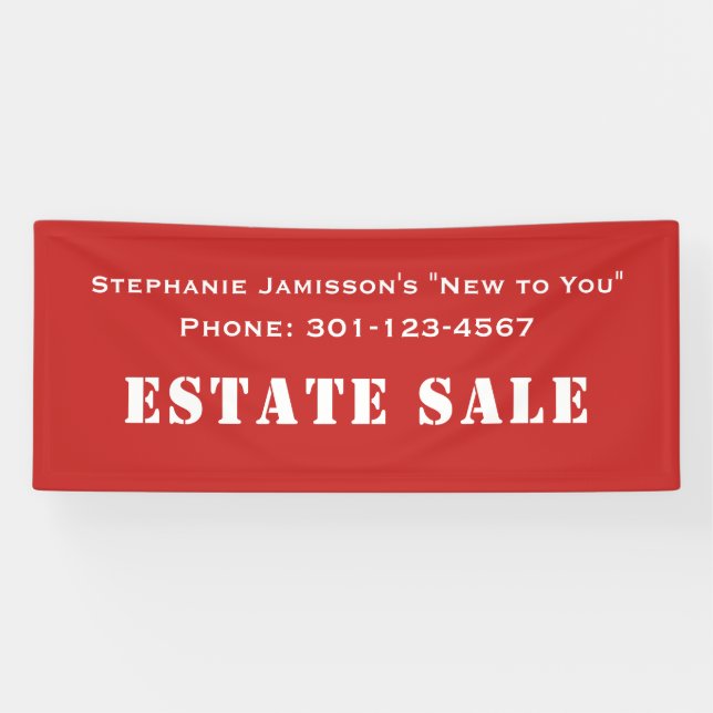 Red and White Anwesen Sale Company Business Jumbo Banner (Horizontal)