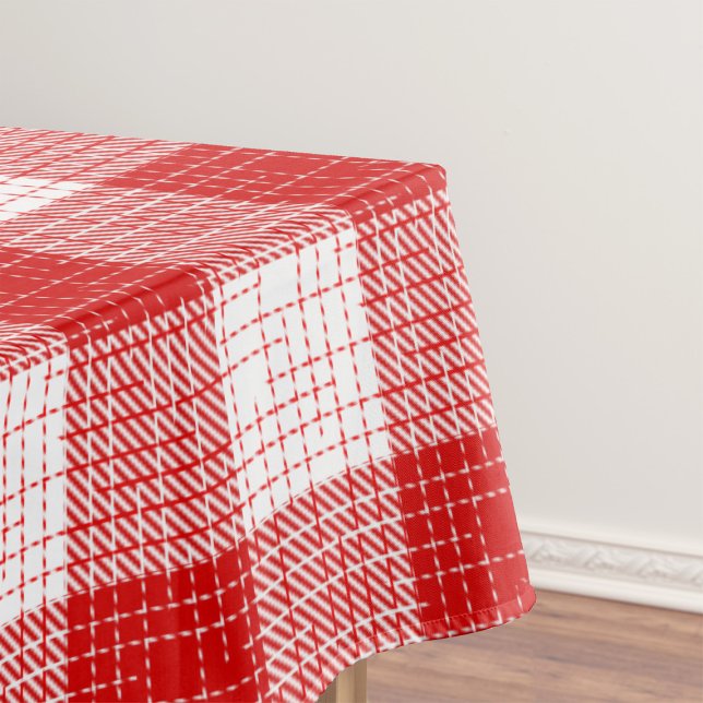 Red and White Bold Checkered Plaid Design  Stoff (Von Creator hochgeladen)