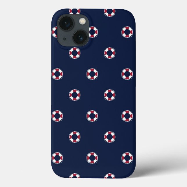 Red And White Buoy Pattern Case-Mate iPhone Hülle (Rückseite)