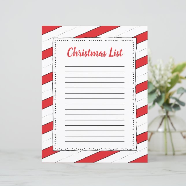 Red and White Candy Cane Boarder Clipart (Stehend Vorderseite)