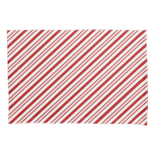 Red and White Candy Cane Kissenbezug (Vorderseite)