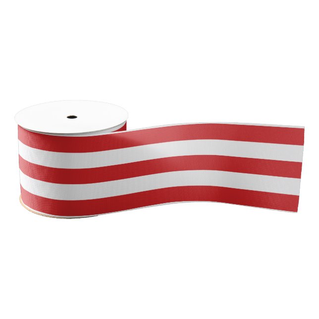 Red and White Candy Cane Stripes Weihnachtsfeierta Ripsband (Spule)