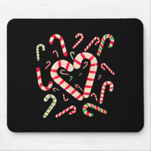 Red and White Candy Cane Weihnachten Weihnachten W Mousepad