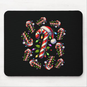 Red and White Candy Cane Weihnachten Weihnachten W Mousepad