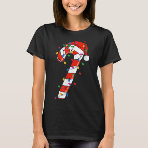 Red and White Candy Cane Weihnachten Weihnachten W T-Shirt