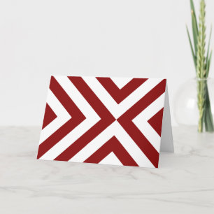 Red and White Chevrons Karte