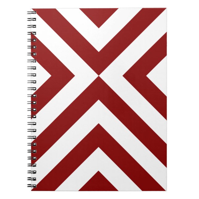 Red and White Chevrons Notizblock (Vorderseite)