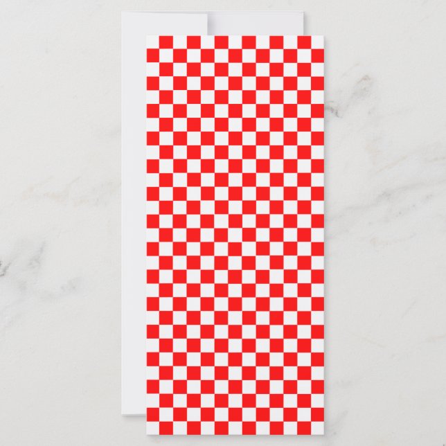 Red and White Classic Checkerboard von STaylor (Vorderseite)
