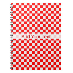 Red and White Classic Checkerboard von STaylor Notizblock