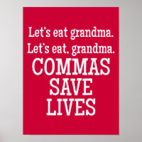 Red and White Commas Rette Funny