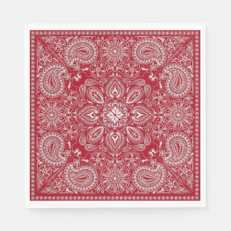 Red and White Cowboy Serviette