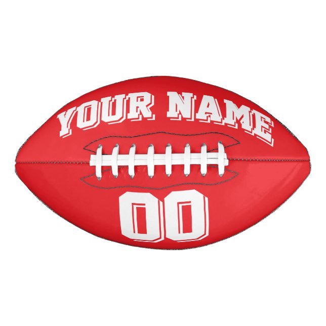 RED and WHITE Custom Football (Vorderseite)