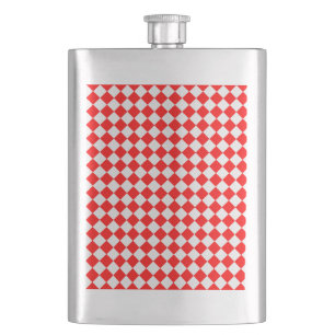 Red and White Diamond Muster von ShirleyTaylor Flachmann