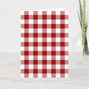 Red and White Gingham Pattern Karte