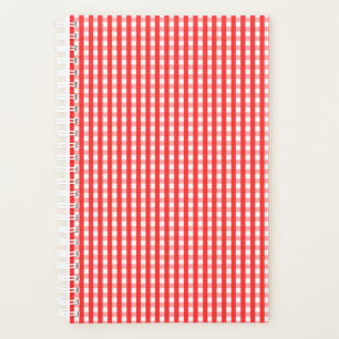 Red and White Gingham Pattern Planer