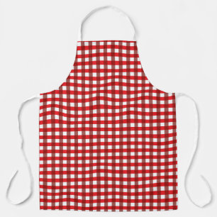 Red and White Gingham Pattern Schürze