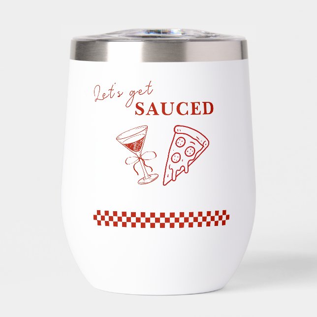 Red and White Let's Get Sauced Bachelorette (Vorderseite)