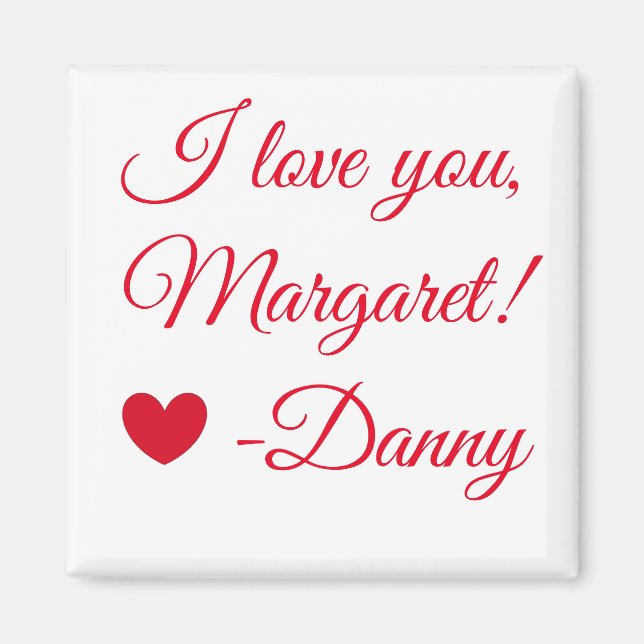 Red and White Love Magnet (Vorne)