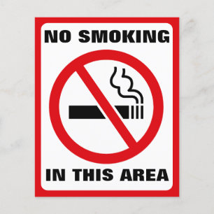 Red and White No Smoking Flyer