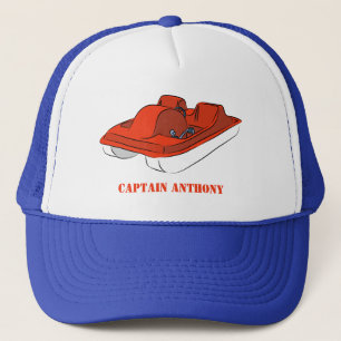 Red and White Pedale Boat Personalisiert Truckerkappe
