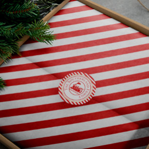 Red and White Strip Candy Cane Weihnachtsmuster Seidenpapier