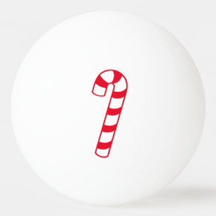 Red and White Strip Weihnachtscreme Candy Cane Tischtennisball