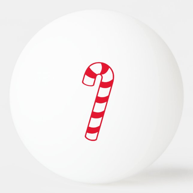 Red and White Strip Weihnachtscreme Candy Cane Tischtennisball (Vorderseite)