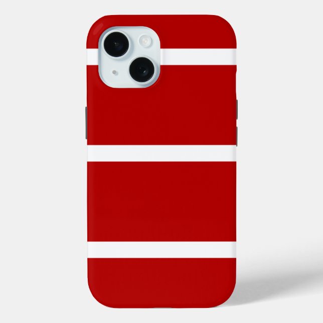 Red and White striped Phone case  (Rückseite)