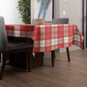red and white tartan   tischdecke
