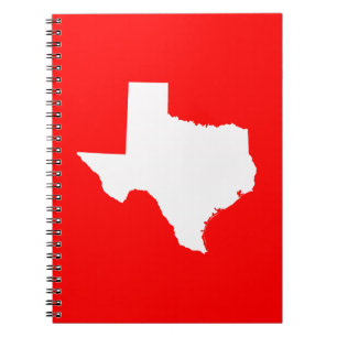Red and White Texas Notizblock