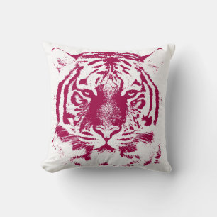 Red and White Tiger Face Kissen