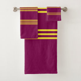Red and Yellow Towel Badhandtuch Set