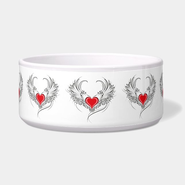 Red Angel Heart mit Flügeln Napf (Vorderseite)