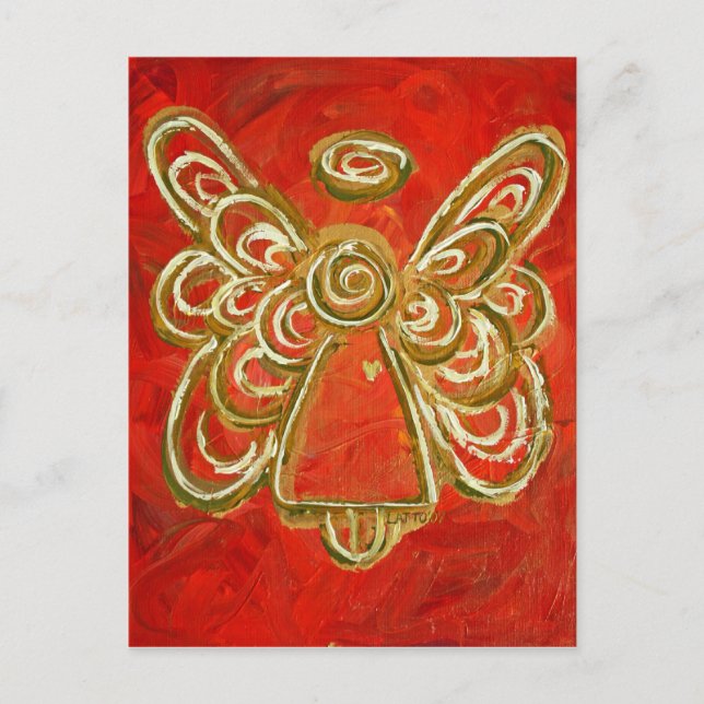 Red Angel Postcard Postkarte (Vorderseite)