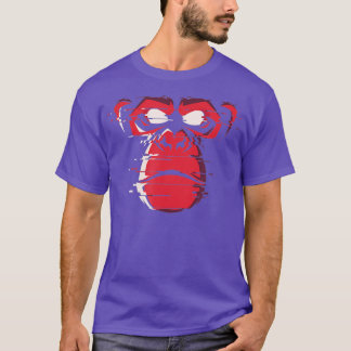 Red Angry Gorilla Ape Monkey Chimp T-Shirt