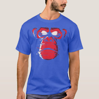Red Angry Gorilla Ape Monkey Chimp T-Shirt