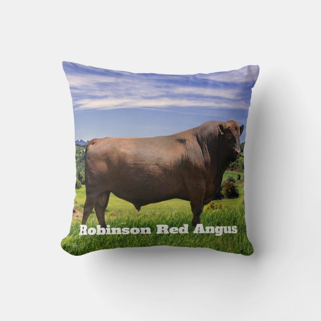 Red Angus Bull  Kissen (Vorderseite)