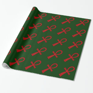 Red Ankh Geschenkpapier
