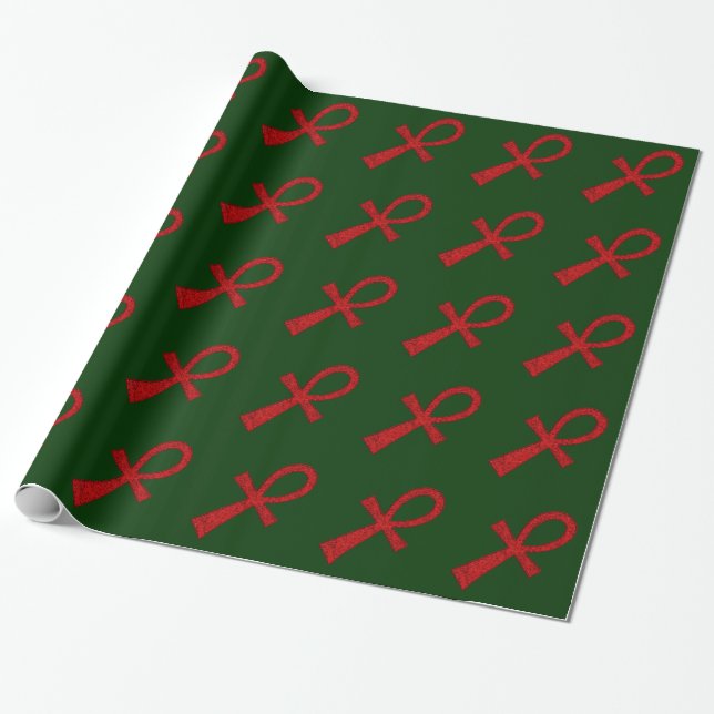 Red Ankh Geschenkpapier (Ungerollt)