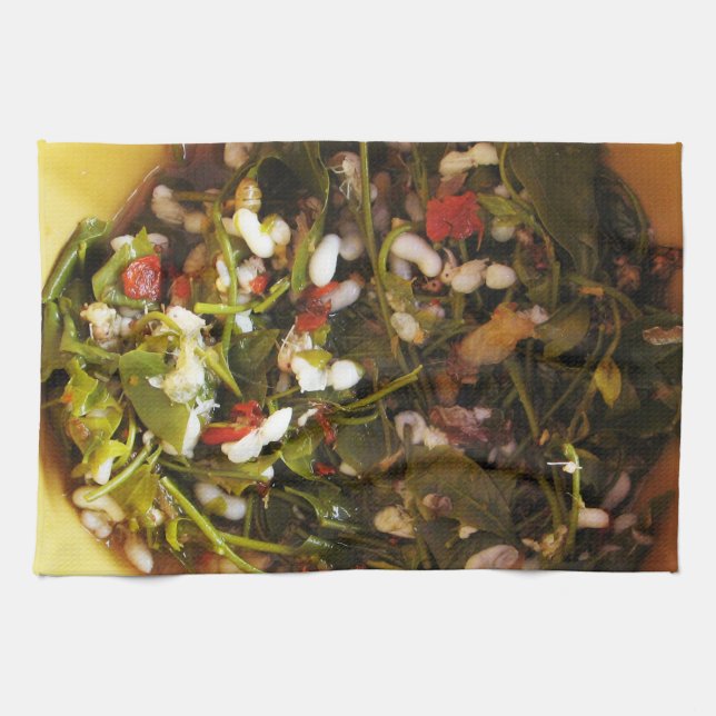 Red Ant Egg Salad ... Thai Street Food Küchentuch (Horizontal)