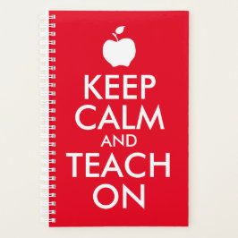 Red Apfel Behielt Ruhe und Teach On Planer