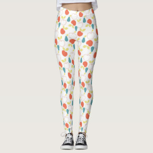 Red Äpfel & Blue Birnen Muster Leggings