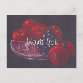 Red Äpfel noch Life Oil Malerei Danke Postkarte