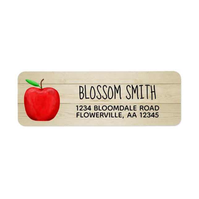 Red Apple Address Labels (Vorne)