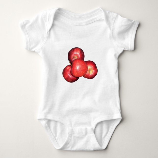 Red Apple Baby Strampler (Vorderseite)