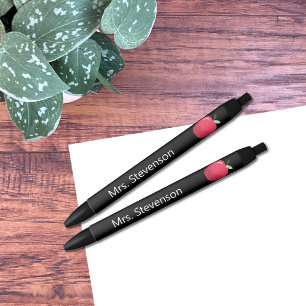 Red Apple Black Ink Teacher Pen Kugelschreiber