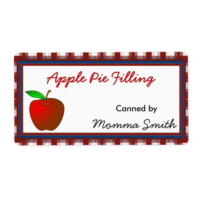 Red Apple Custom Canning Labels (Vorne)