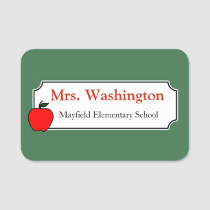 Red Apple Custom Teacher Work Office Name Tag Namensschild