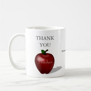 Red Apple "Danke Lehrer" Personalisierte Nachricht Kaffeetasse