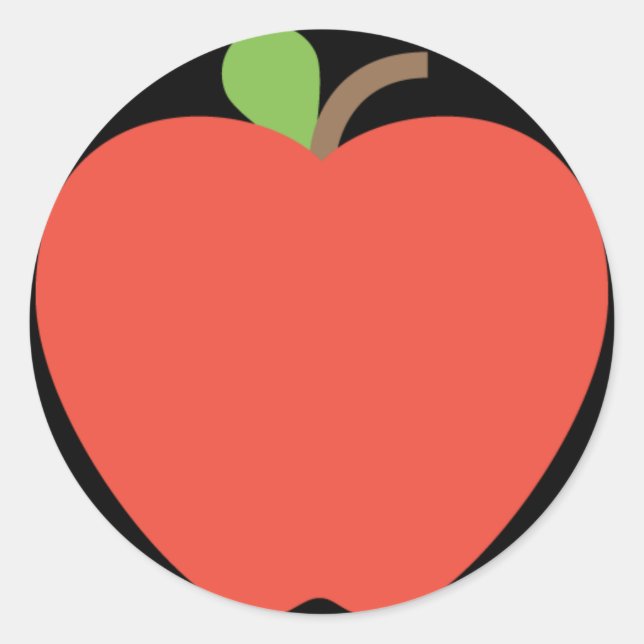 Red Apple Emoji Runder Aufkleber (Vorderseite)